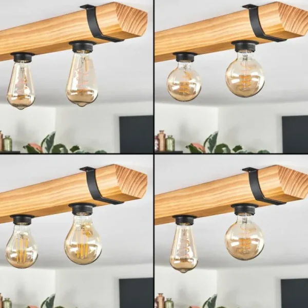 hofstein Skads Plafonnier Écru, Noir, 5 lumières* Lampes Modernes