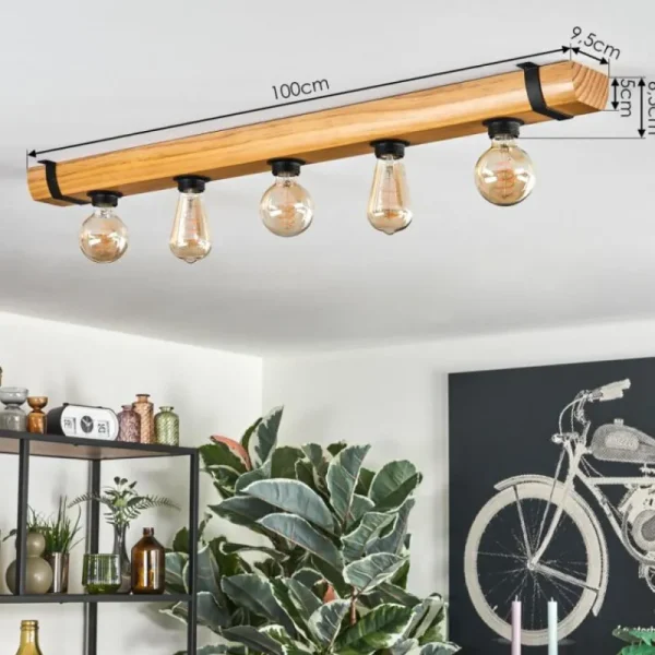 hofstein Skads Plafonnier Écru, Noir, 5 lumières* Lampes Modernes