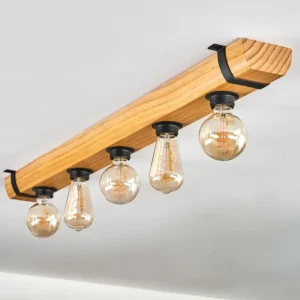hofstein Skads Plafonnier Écru, Noir, 5 lumières* Lampes Modernes