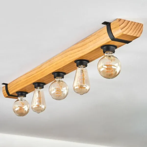 hofstein Skads Plafonnier Écru, Noir, 5 lumières* Lampes Modernes