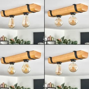 hofstein Skads Plafonnier, Spot de plafond Écru, Noir, 2 lumières* Lampes Modernes