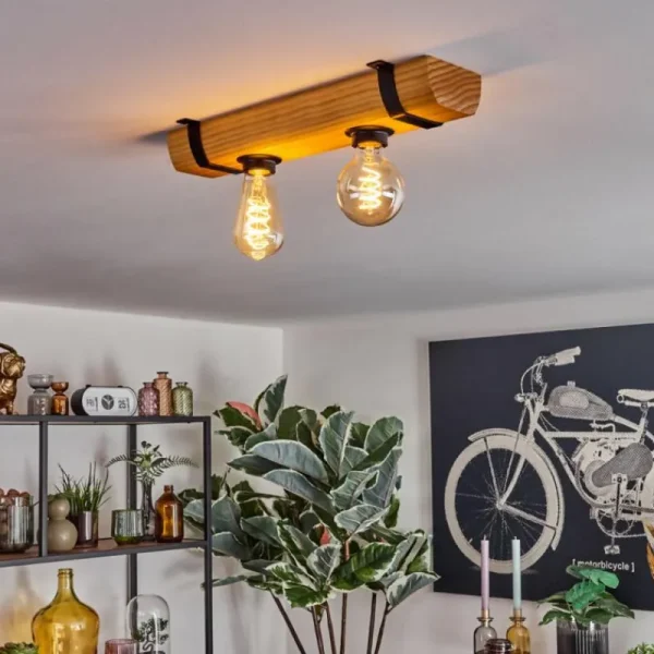 hofstein Skads Plafonnier, Spot de plafond Écru, Noir, 2 lumières* Lampes Modernes
