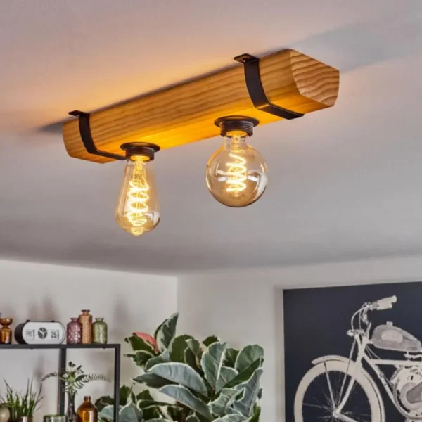 hofstein Skads Plafonnier, Spot de plafond Écru, Noir, 2 lumières* Lampes Modernes