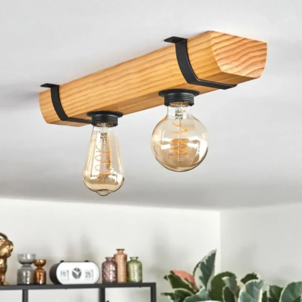 hofstein Skads Plafonnier, Spot de plafond Écru, Noir, 2 lumières* Lampes Modernes