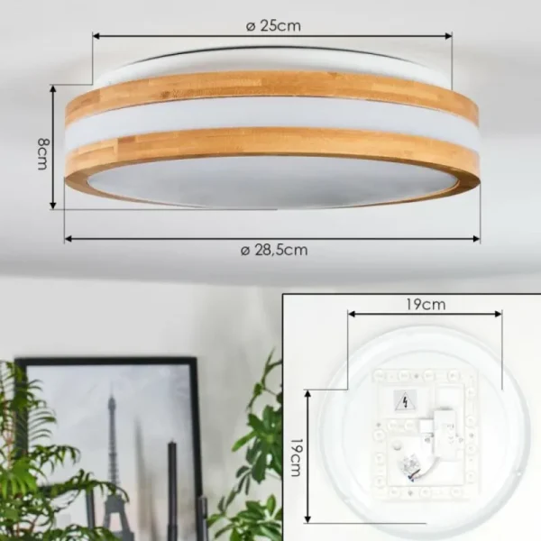 hofstein Sofo Plafonnier LED Blanc, 1 lumière* Lampes Modernes