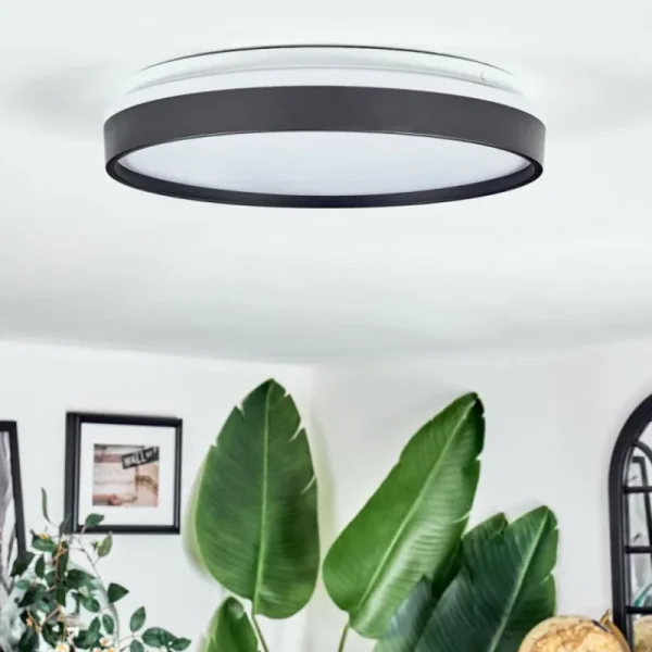 hofstein Sofo Plafonnier, Panel LED Blanc, 1 lumière, Télécommandes* Lampes Modernes