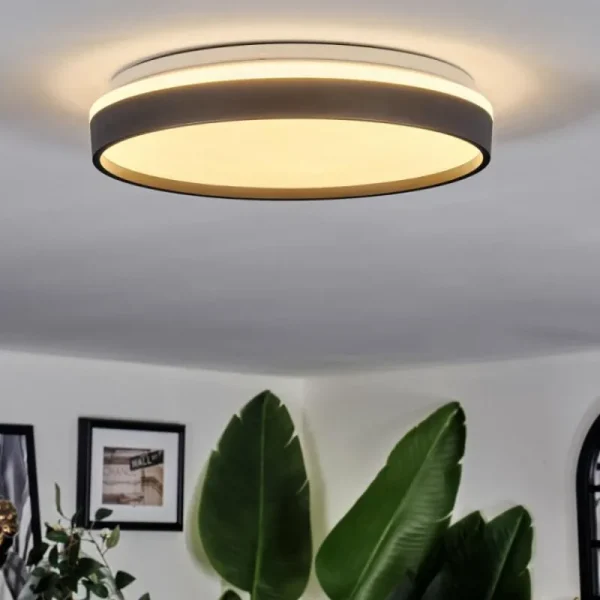 hofstein Sofo Plafonnier, Panel LED Blanc, 1 lumière, Télécommandes* Lampes Modernes