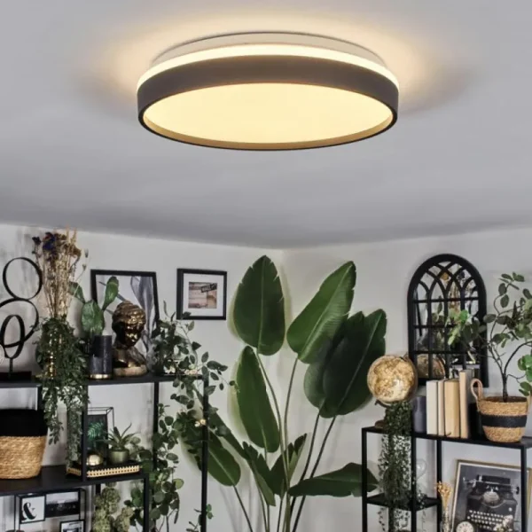 hofstein Sofo Plafonnier, Panel LED Blanc, 1 lumière, Télécommandes* Lampes Modernes