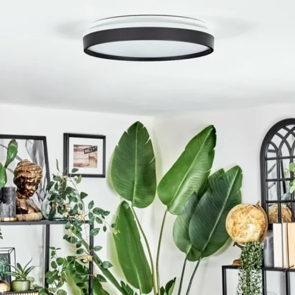 hofstein Sofo Plafonnier, Panel LED Blanc, 1 lumière, Télécommandes* Lampes Modernes