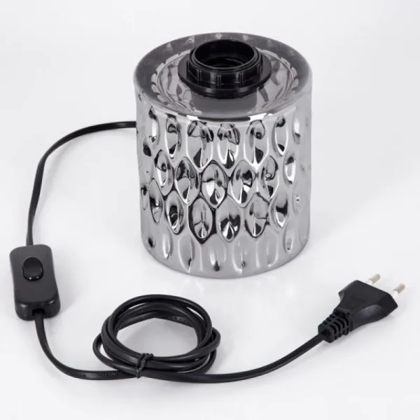 hofstein Sonhim Lampe à poser Chrome, Fumée, Noir, 1 lumière* Lampes Modernes