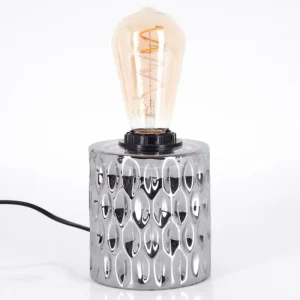 hofstein Sonhim Lampe à poser Chrome, Fumée, Noir, 1 lumière* Lampes Modernes