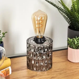 hofstein Sonhim Lampe à poser Fumée, Noir, 1 lumière* Lampes Modernes
