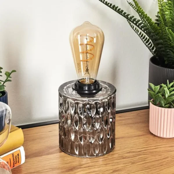 hofstein Sonhim Lampe à poser Fumée, Noir, 1 lumière* Lampes Modernes