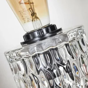 hofstein Sonhim Lampe à poser Noir, Transparent, 1 lumière* Lampes En Verre