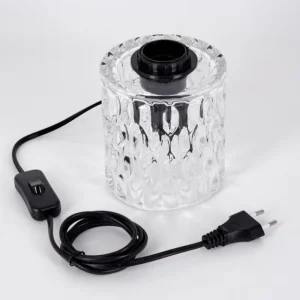 hofstein Sonhim Lampe à poser Noir, Transparent, 1 lumière* Lampes En Verre