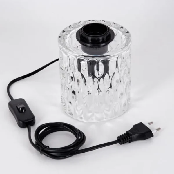 hofstein Sonhim Lampe à poser Noir, Transparent, 1 lumière* Lampes En Verre
