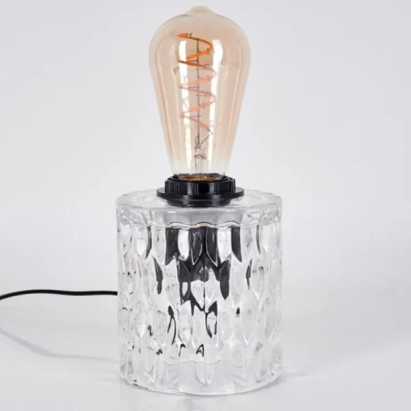 hofstein Sonhim Lampe à poser Noir, Transparent, 1 lumière* Lampes En Verre