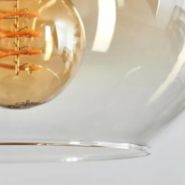 hofstein Soutinho Suspension, Boule lumineuse Ambre, Clair, 4 lumières* Lampes En Verre