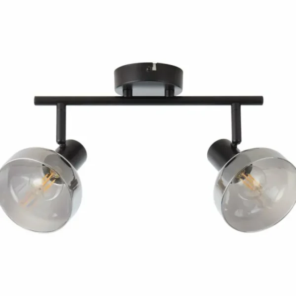 Luminaires Brilliant Spot Brilliant Reflekt Noir, 2 lumières* Lampes En Verre