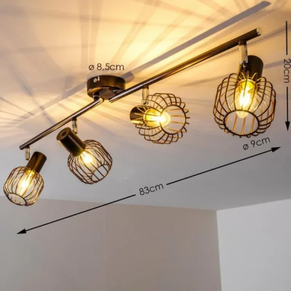 hofstein Spot de plafond Cancun Brun, 4 lumières* Lampes Modernes