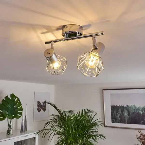 hofstein Spot de plafond Globo Xara Chrome, 2 lumières* Lampes Modernes