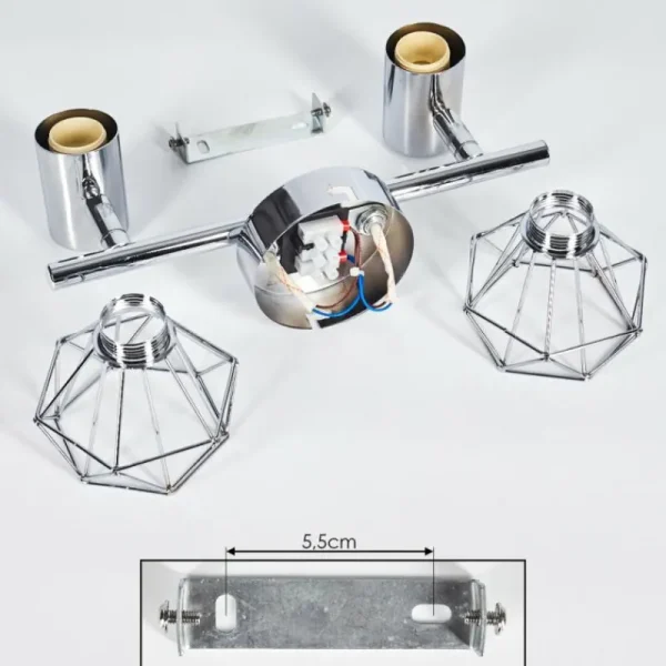 hofstein Spot de plafond Globo Xara Chrome, 2 lumières* Lampes Modernes