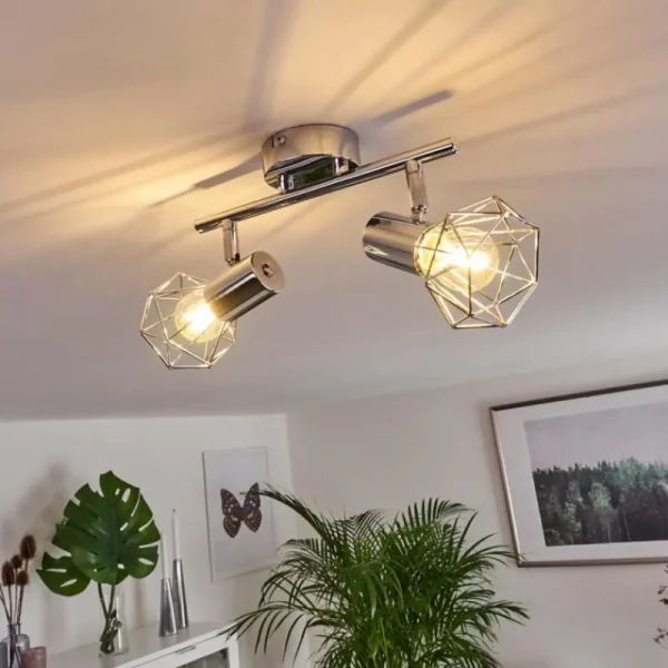 hofstein Spot de plafond Globo Xara Chrome, 2 lumières* Lampes Modernes