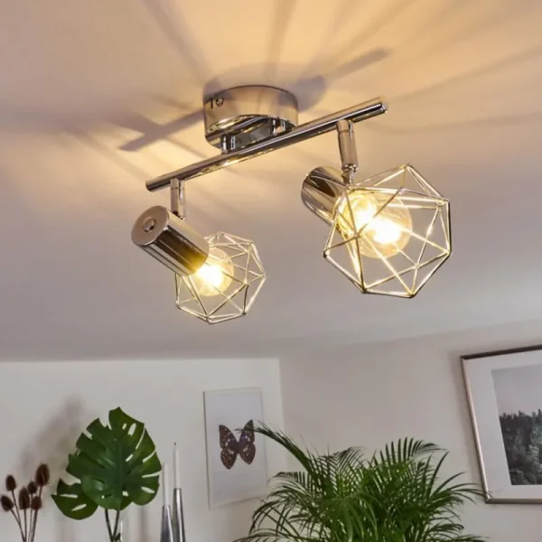 hofstein Spot de plafond Globo Xara Chrome, 2 lumières* Lampes Modernes