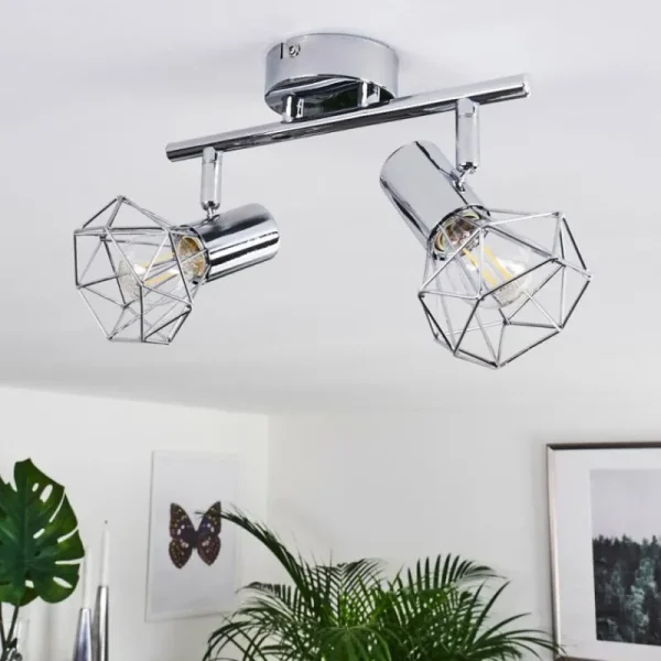 hofstein Spot de plafond Globo Xara Chrome, 2 lumières* Lampes Modernes