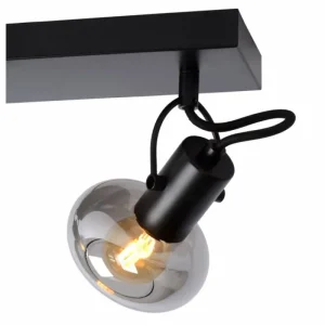 Luminaires Lucide Spot de plafond Lucide MADEE Noir, 2 lumières* Lampes En Verre