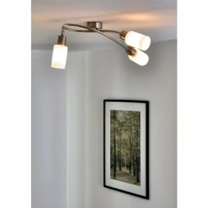 Luminaires Reality Spot de plafond Reality MARS Acier inoxydable, Blanc, 3 lumières* Lampes En Verre