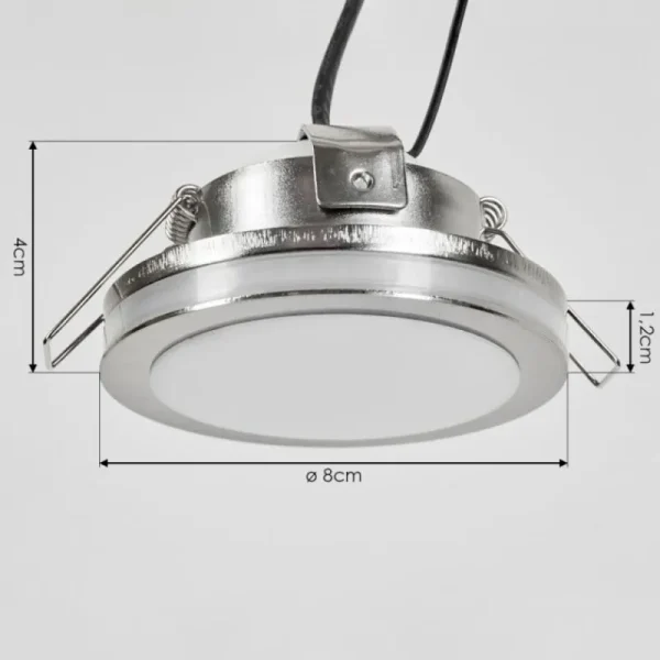 hofstein Spot encastrable Percoq LED Nickel mat, 1 lumière* Lampes Modernes