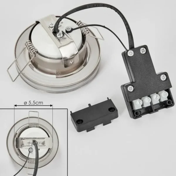 hofstein Spot encastrable Percoq LED Nickel mat, 1 lumière* Lampes Modernes