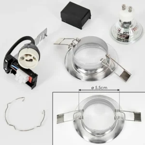 hofstein Spot encastrable Vibersviller LED Chrome, 1 lumière* Lampes Modernes