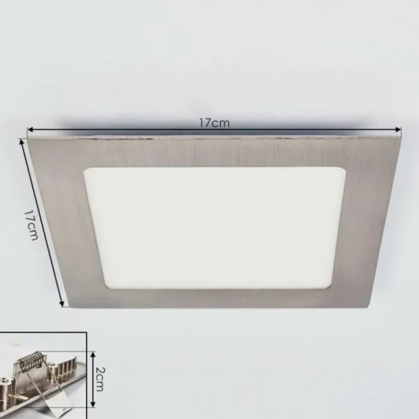 hofstein Spot encastrable Finsrud LED Nickel mat, 1 lumière* Lampes Modernes