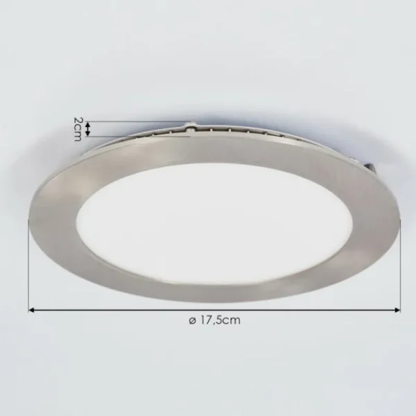 hofstein Spot encastrable Finsrud LED Nickel mat, 1 lumière* Lampes Modernes