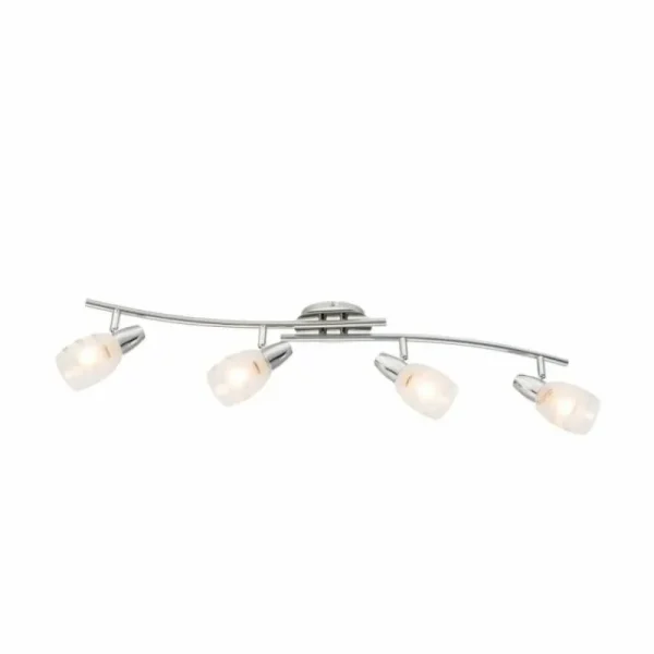 Luminaires Globo Lighting Spot Globo Chrome, 4 lumières* Lampes En Verre