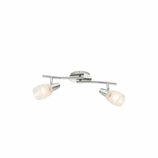 Luminaires Globo Lighting Spot Globo Chrome, 2 lumières* Lampes En Verre