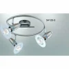 Luminaires Globo Lighting Spot Globo FRANCES I Chrome, Acier inoxydable, Nickel mat, 3 lumières* Lampes En Verre