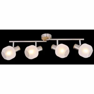 Luminaires Globo Lighting Spot Globo KABU Blanc, 4 lumières* Lampes En Verre