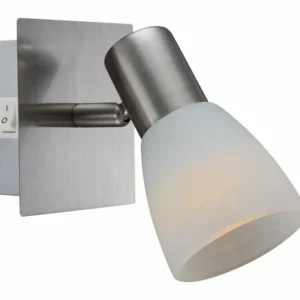 Luminaires Globo Lighting Spot Globo PARRY I Nickel mat, 1 lumière* Lampes En Verre