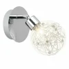 Luminaires Brilliant Spot mural Brilliant Joya Chrome, 1 lumière* Lampes En Verre