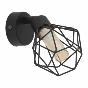 Luminaires Eglo Spot mural EGLO ZAPATA LED Noir, 1 lumière* Lampes En Verre