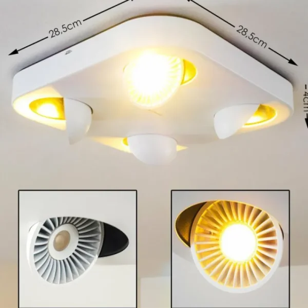 hofstein Spot plafond Granada LED Blanc, 4 lumières* Lampes Modernes