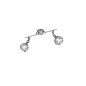 Luminaires Reality Spot Reality BREST Chrome, 2 lumières* Lampes En Verre