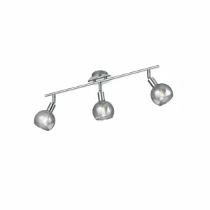 Luminaires Reality Spot Reality BREST Chrome, 3 lumières* Lampes En Verre