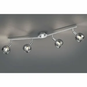 Luminaires Reality Spot Reality BREST Chrome, 4 lumières* Lampes En Verre