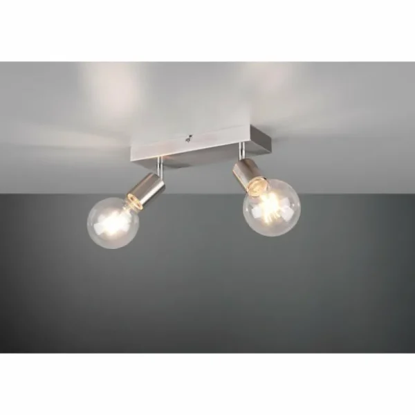 Luminaires Reality Spot Reality Vannes Nickel mat, 2 lumières* Lampes En Verre