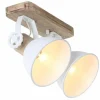 Luminaires Steinhauer Spot Steinhauer GEARWOOD Blanc, 2 lumières* Lampes En Verre