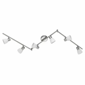 Luminaires Trio Spot Trio CARICO LED Nickel mat, 6 lumières* Lampes En Verre